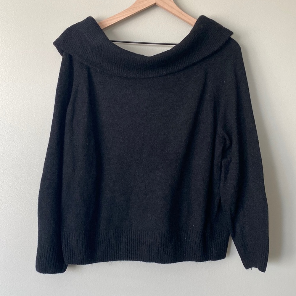 H&M Black Off the Shoulder Sweater - Size S